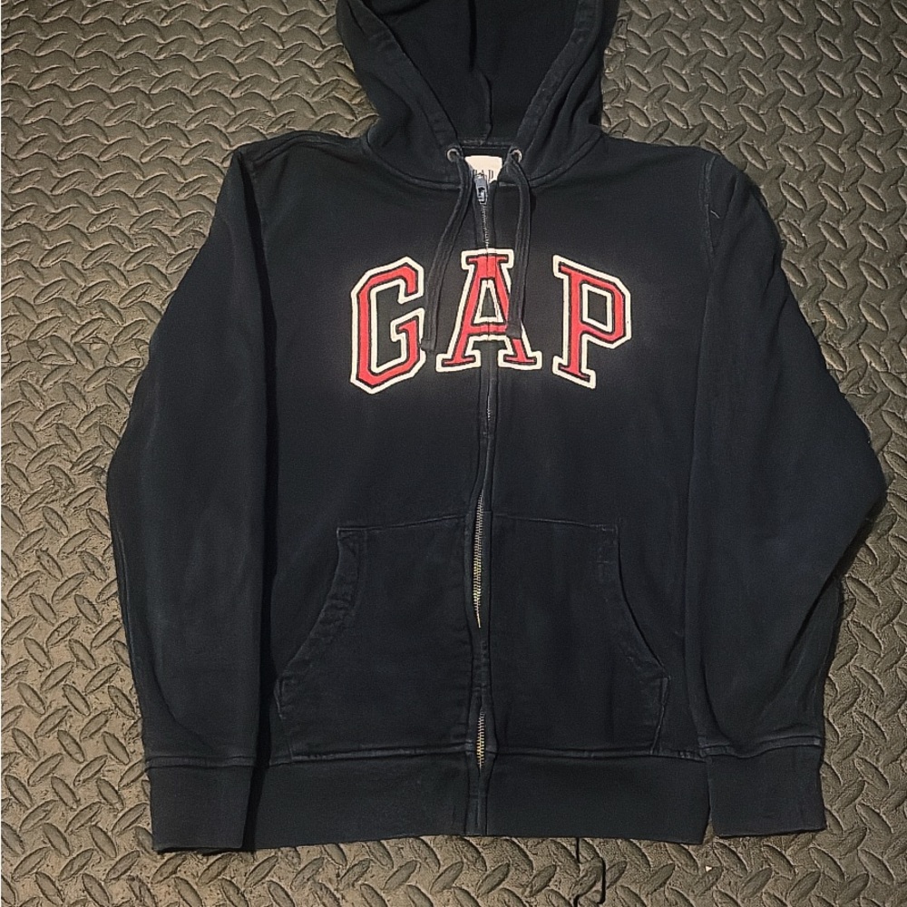 GAP Kids Black and Red Logo Hoodie